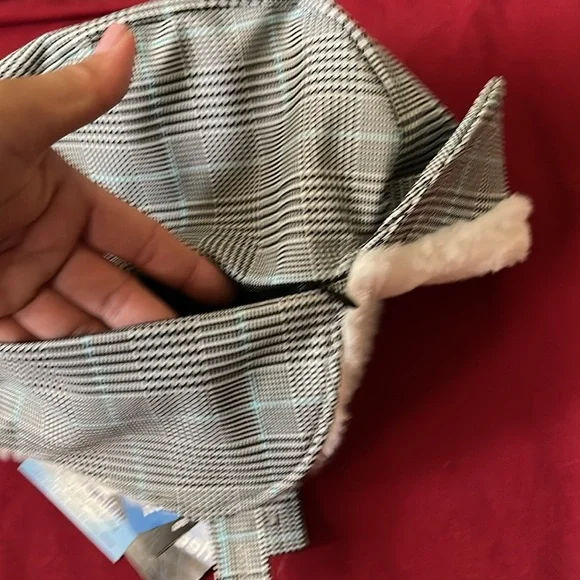 NWT San Diego Hat Company OS Gray/Black/Blue Plaid Trapper Hat - Picture 10 of 16